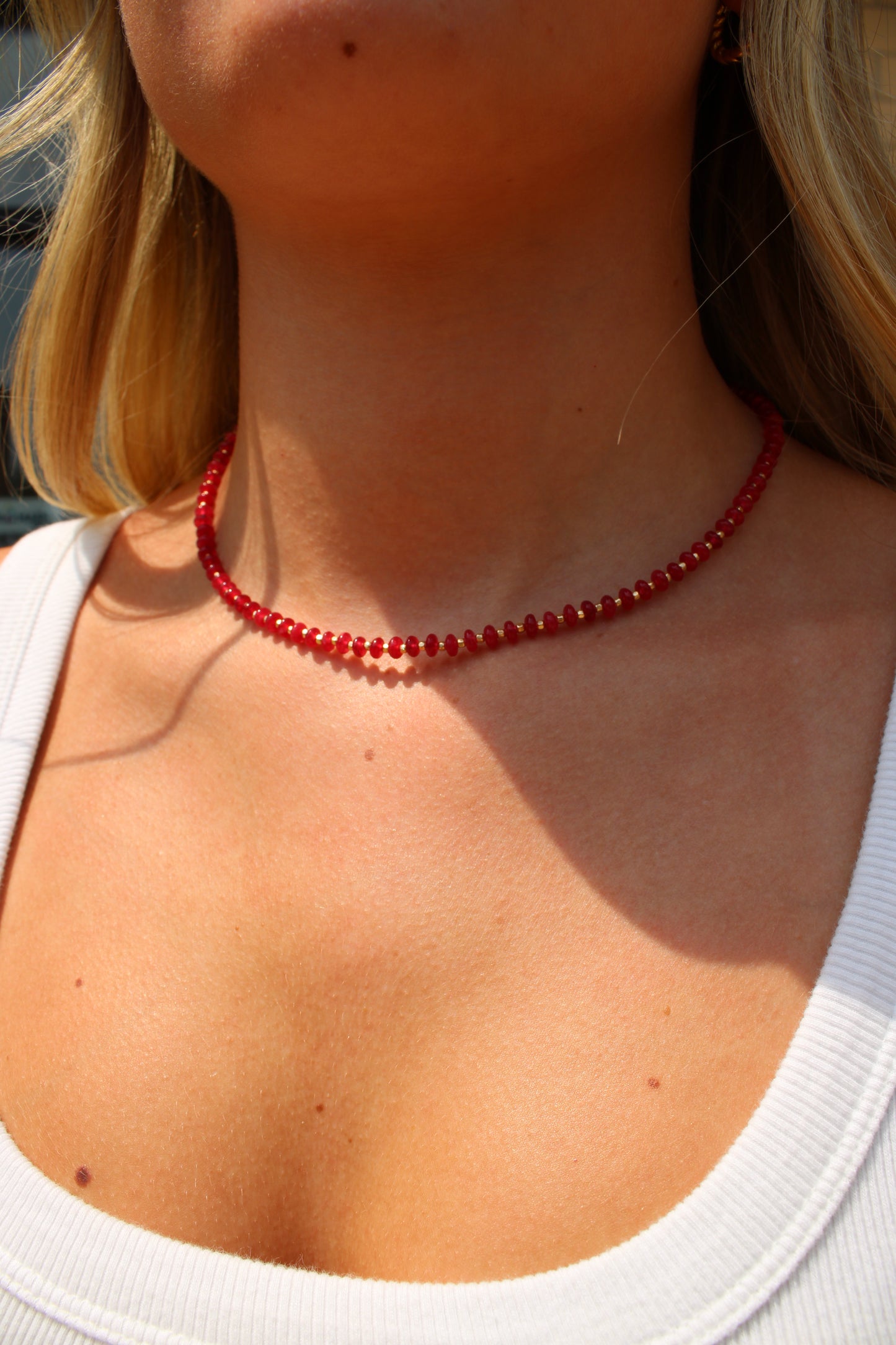 Hoosier Charm Gemstone Necklace