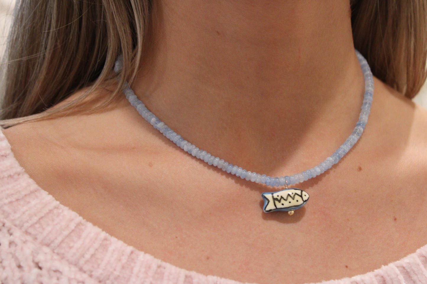 Aqua Fish Necklace