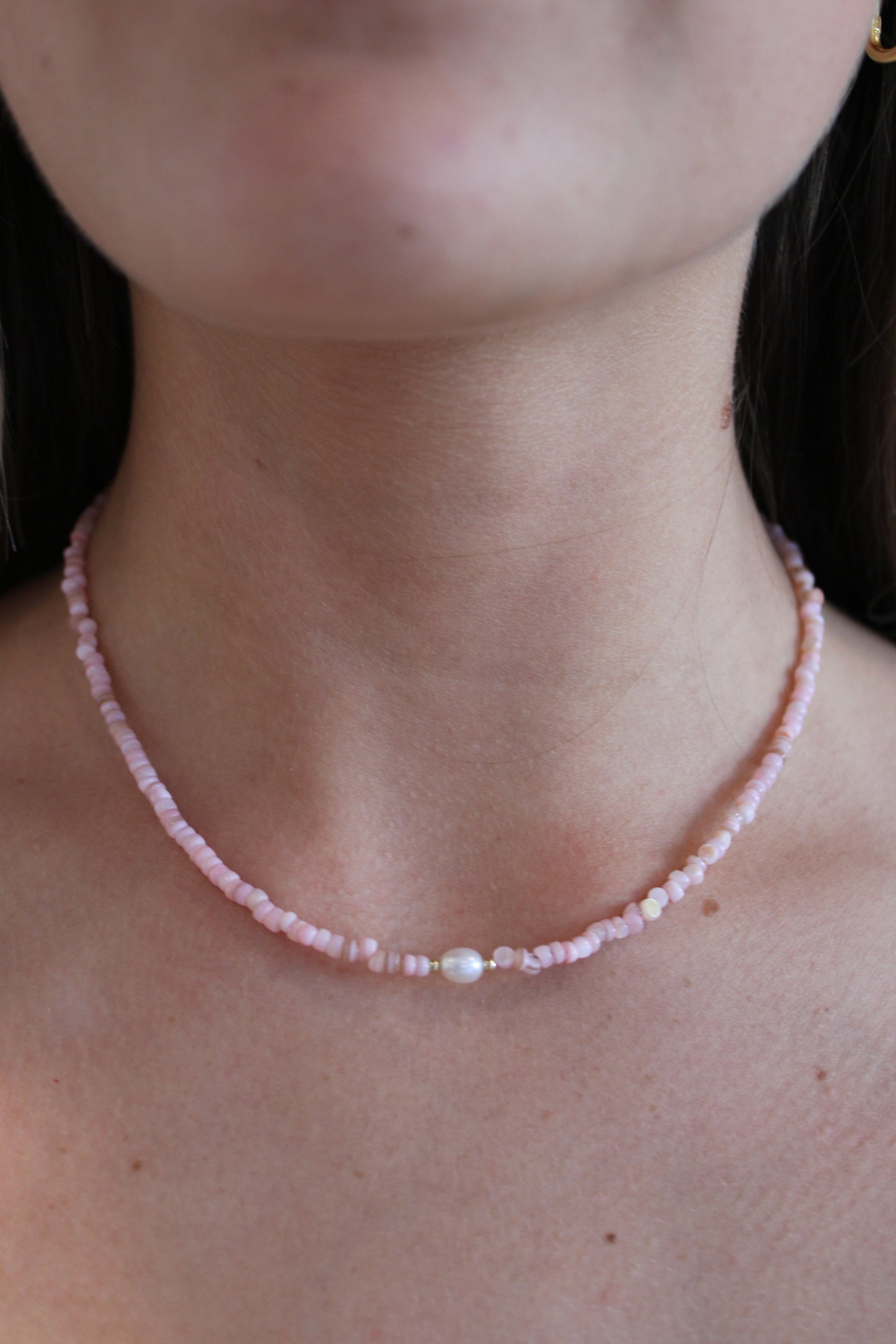 Pearl Blush Gemstone Necklace