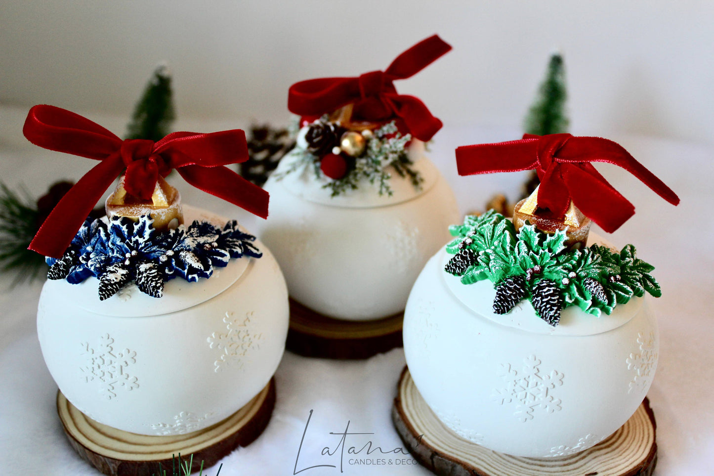 Christmas candle | Christmas Ball Jar | Holiday Decor