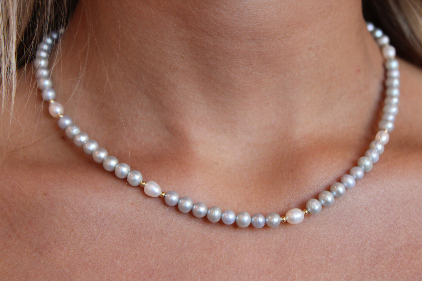 Baby Blue Pearl Necklace