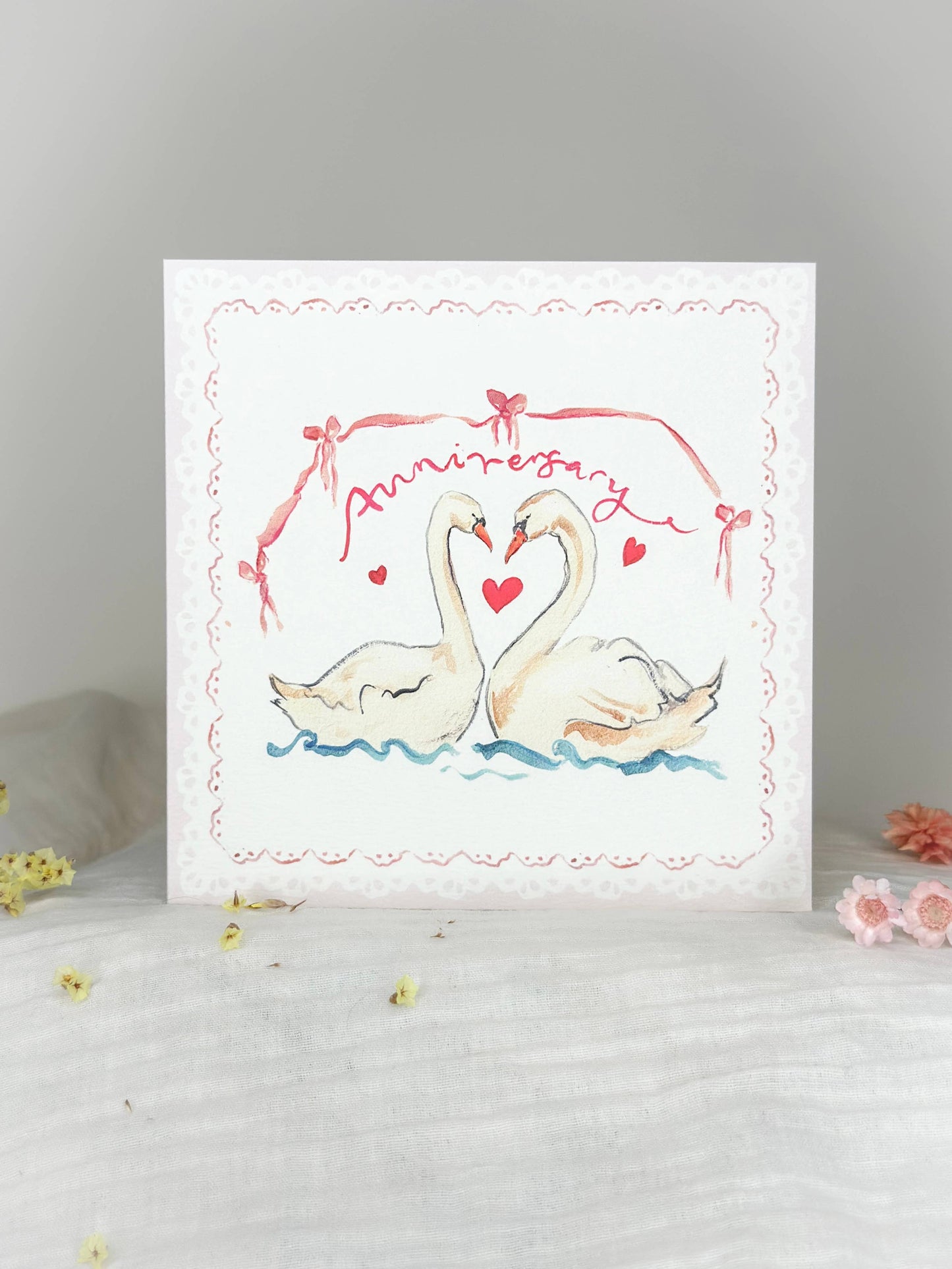Anniversary swans card