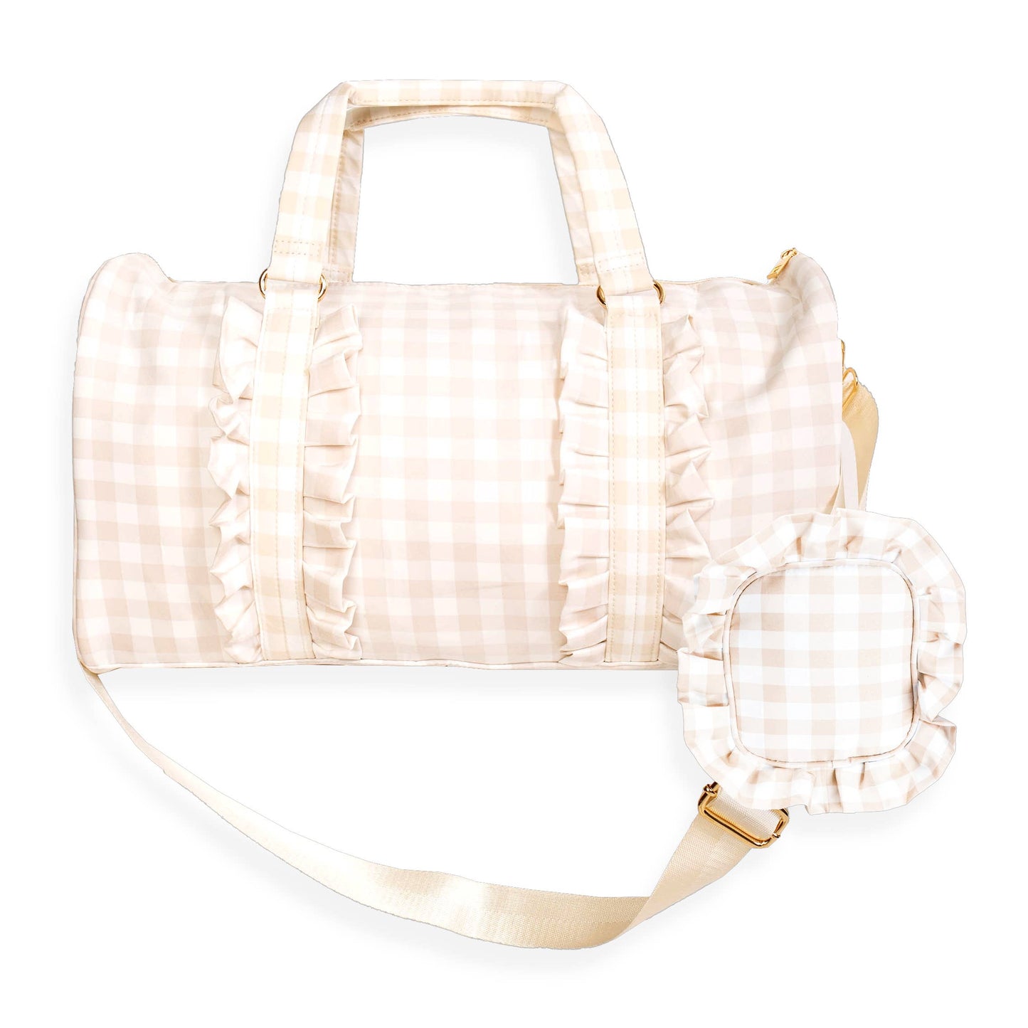 Ruffle Travel Bag + Pouch Set