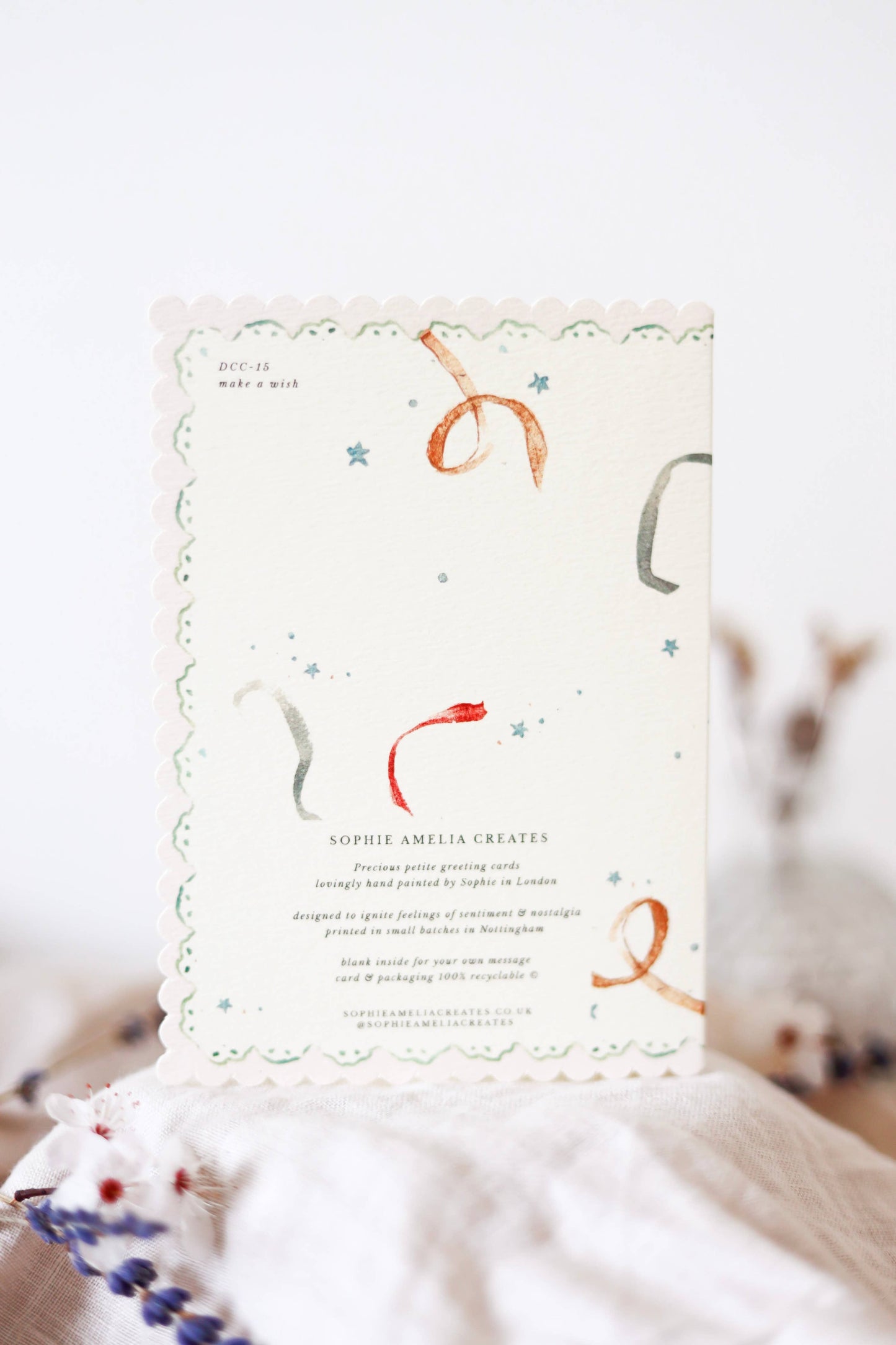 Make a wish - scalloped edge card