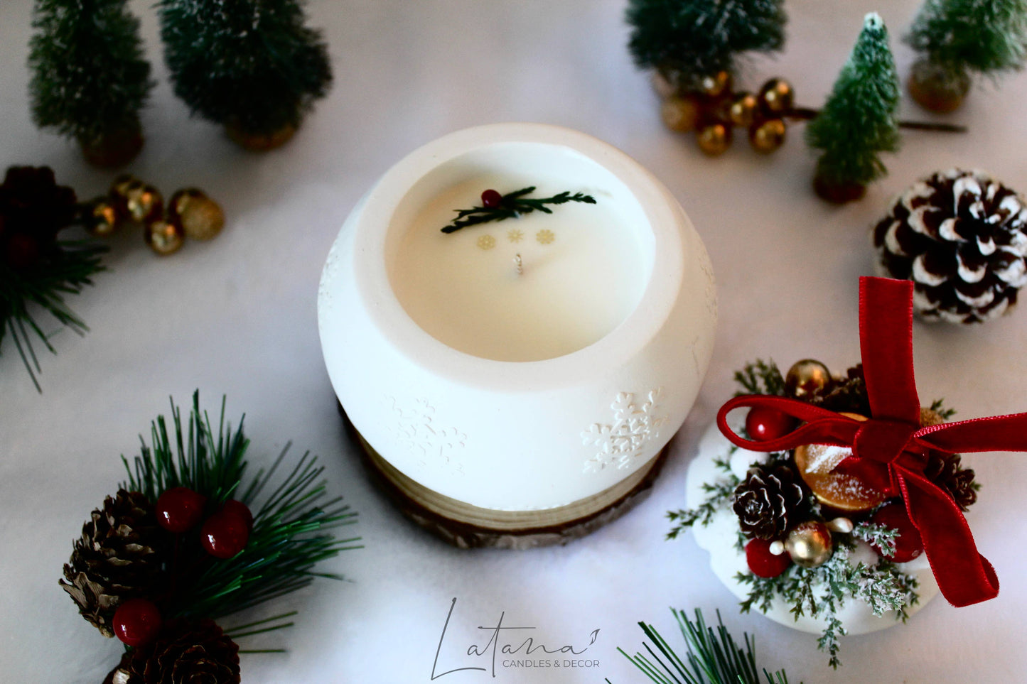 Christmas candle | Christmas Ball Jar | Holiday Decor