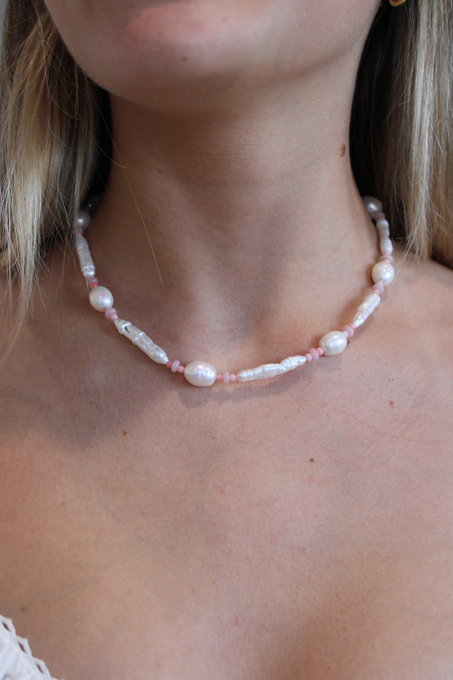 Pink Coasts Pearl Necklace