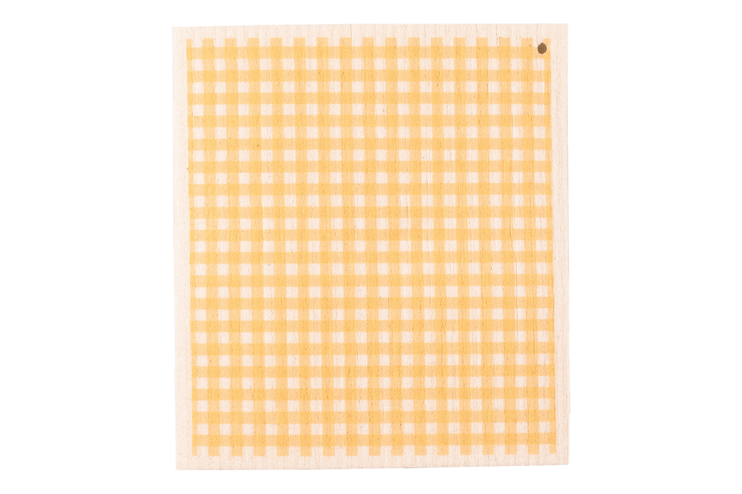 Yellow Check Swedish Dishcloth