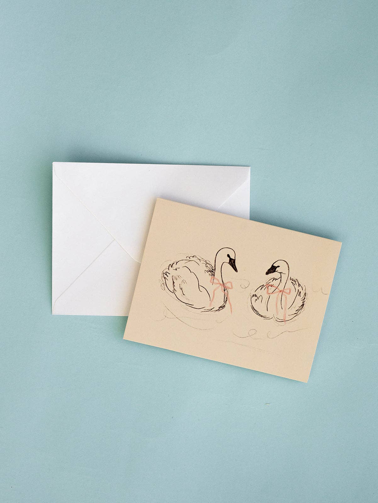 Swan Greeting Card (Blank Interior)