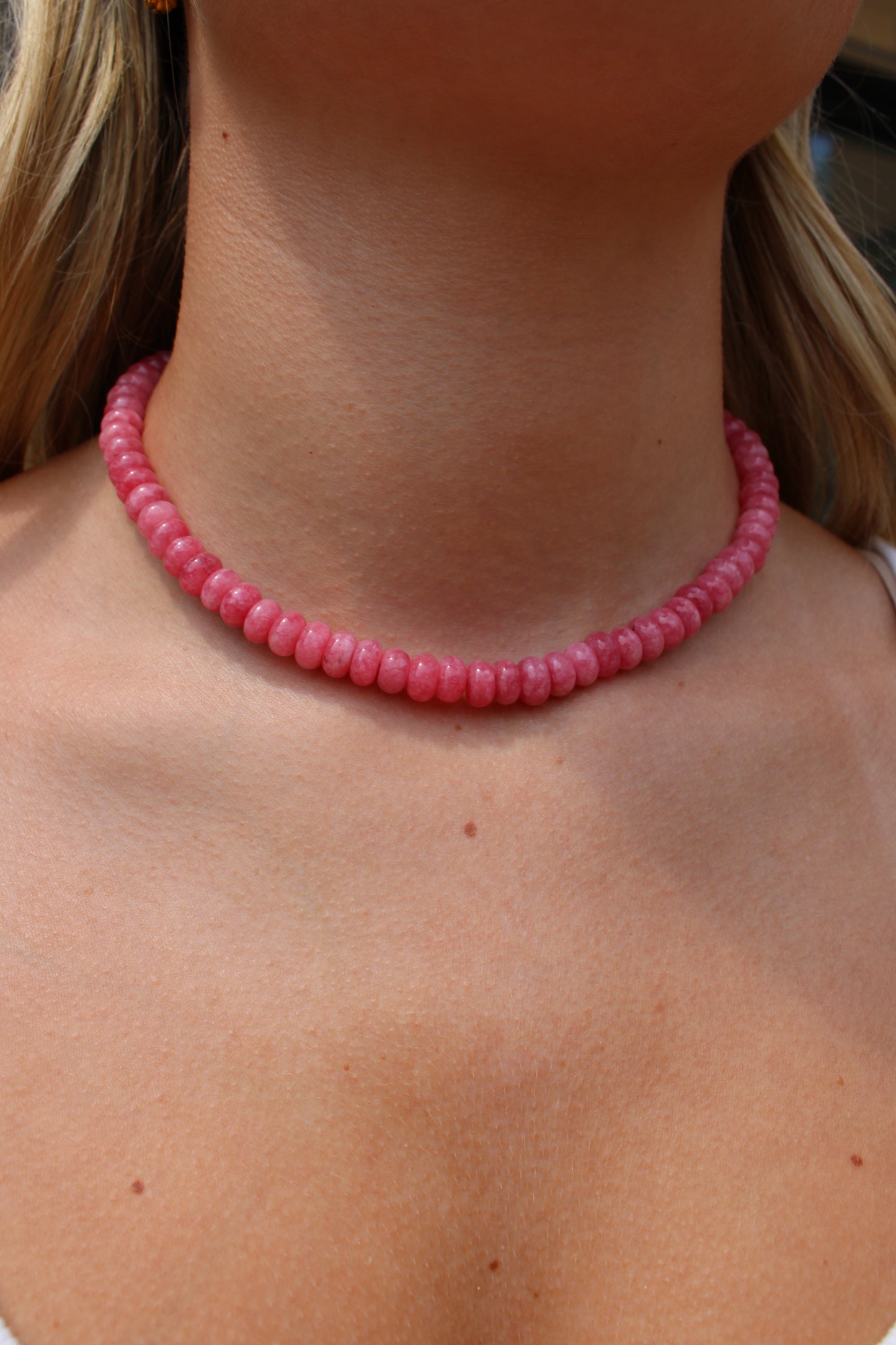 Wild Strawberry Gemstone Necklace