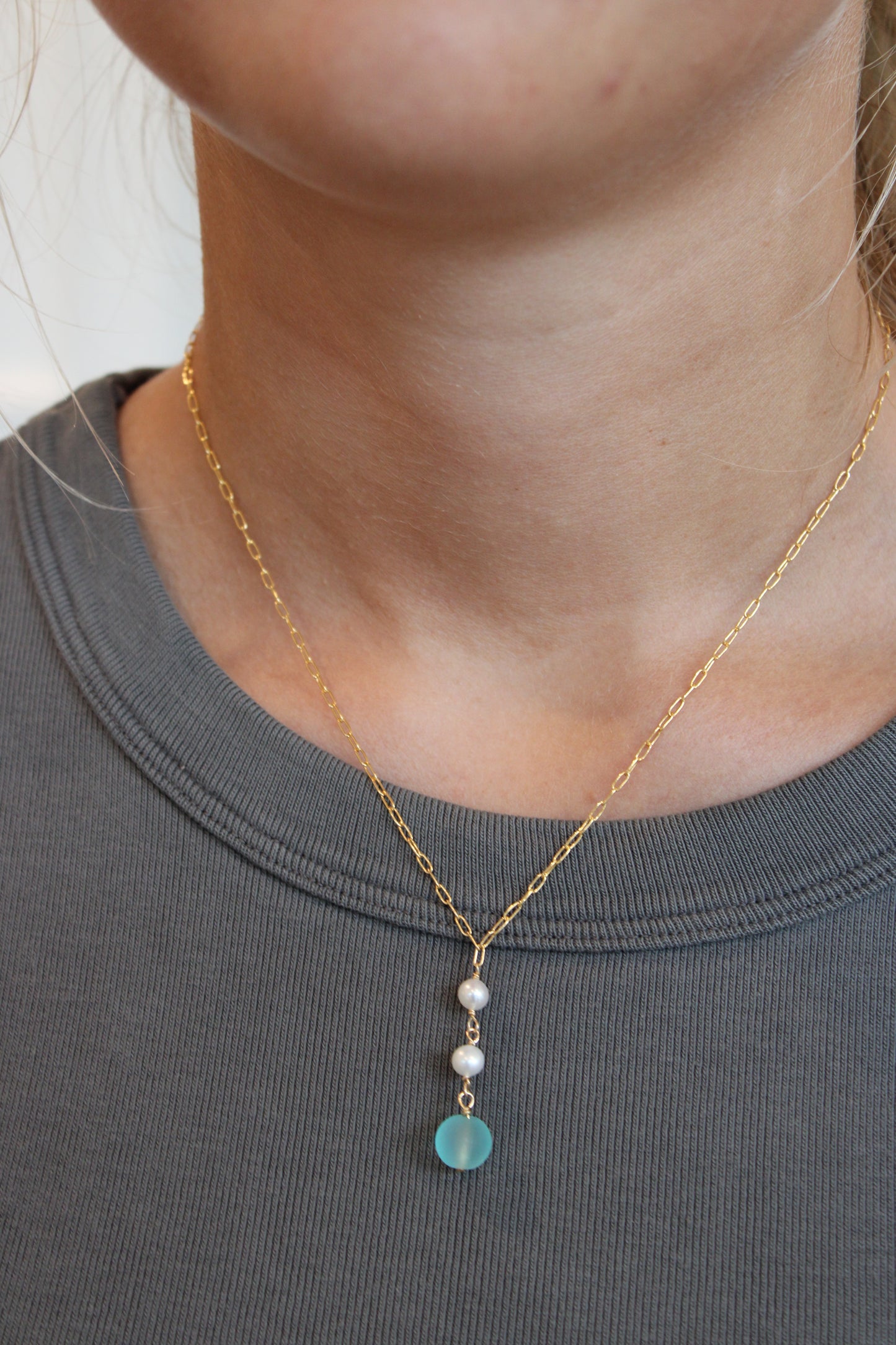 Sea Glass Drop Necklace
