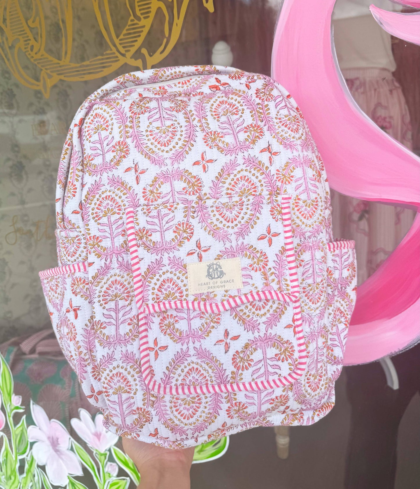 Dahlia Scalloped Quilted Backpack