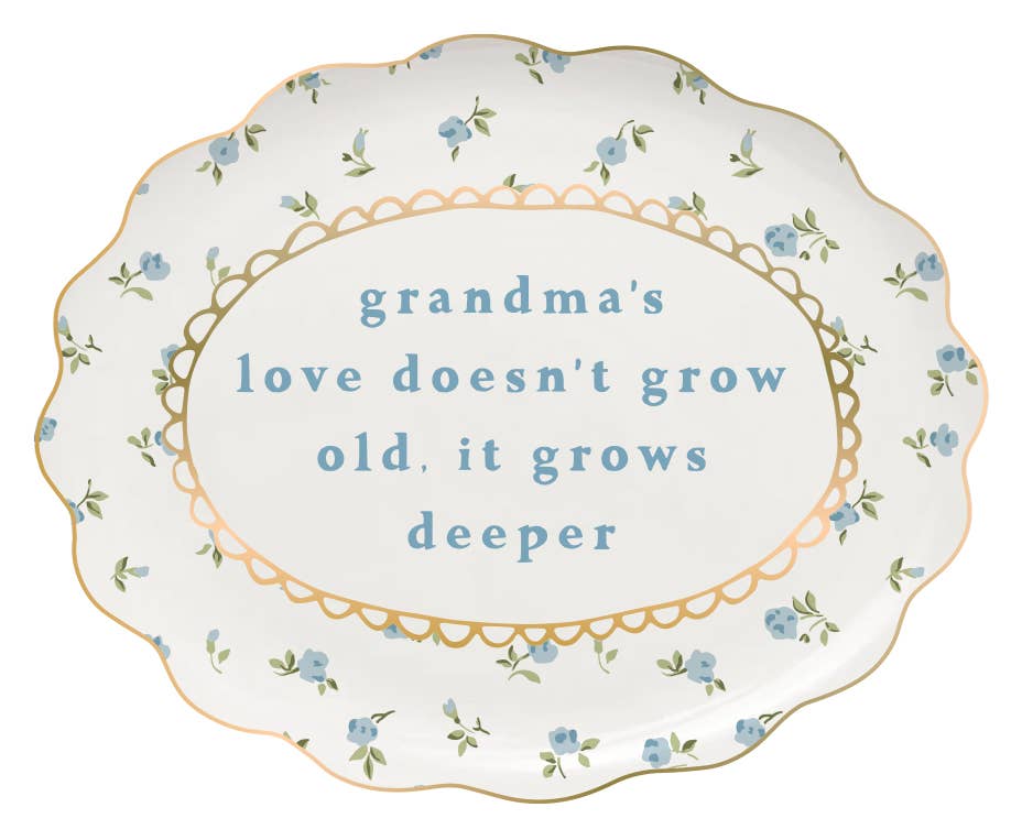 Ceramic Mother's Day Trinket Tray | Grandma's Love Scallop
