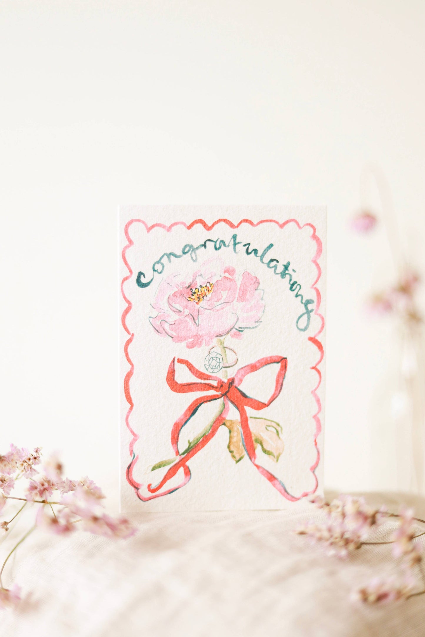 Congratulations peony card