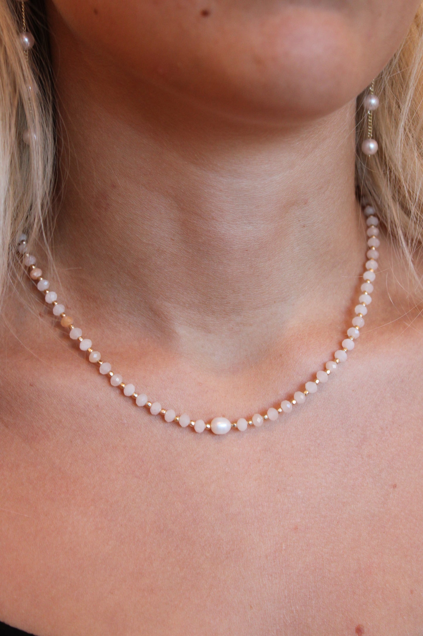 Golden Hour Pink Aventurine Necklace