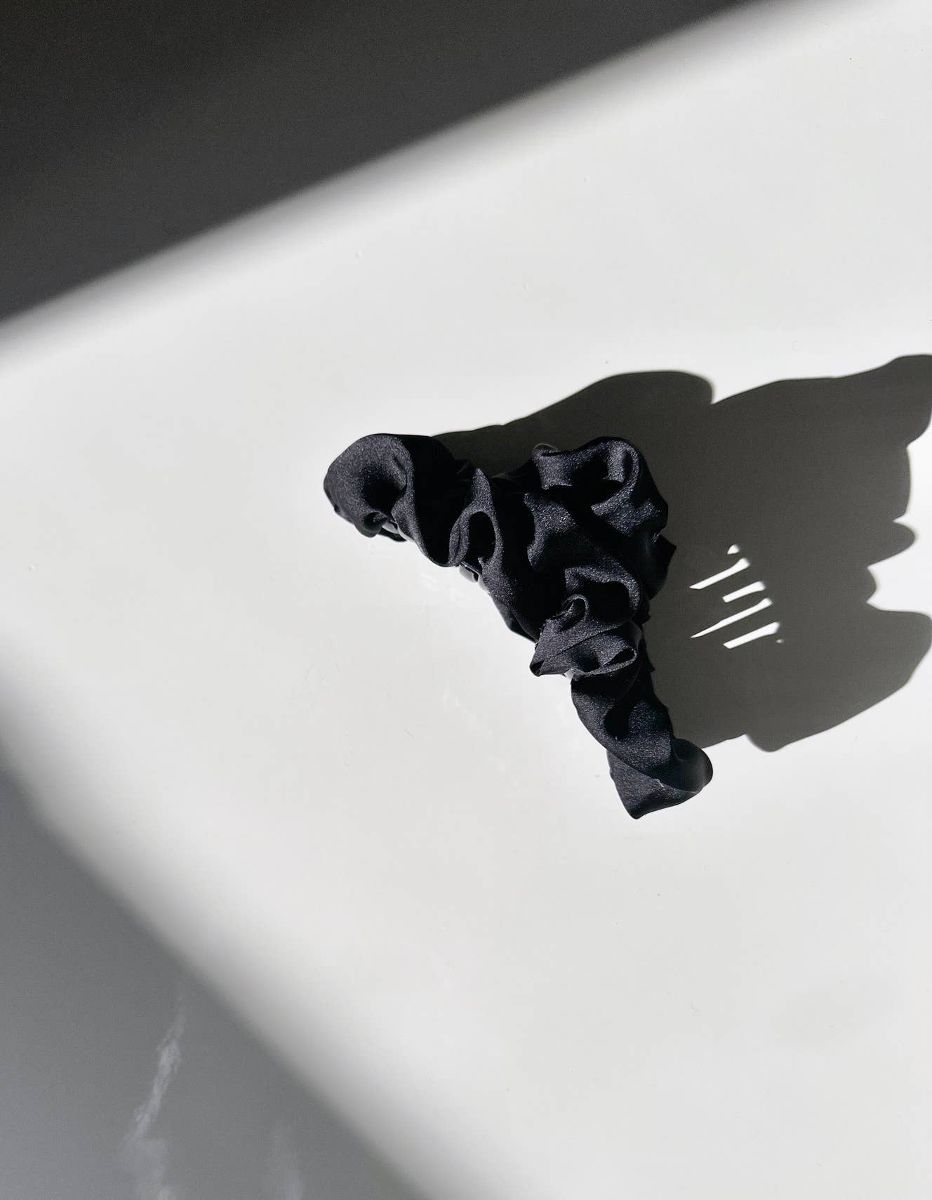Satin Soft Ruffle Claw Clip