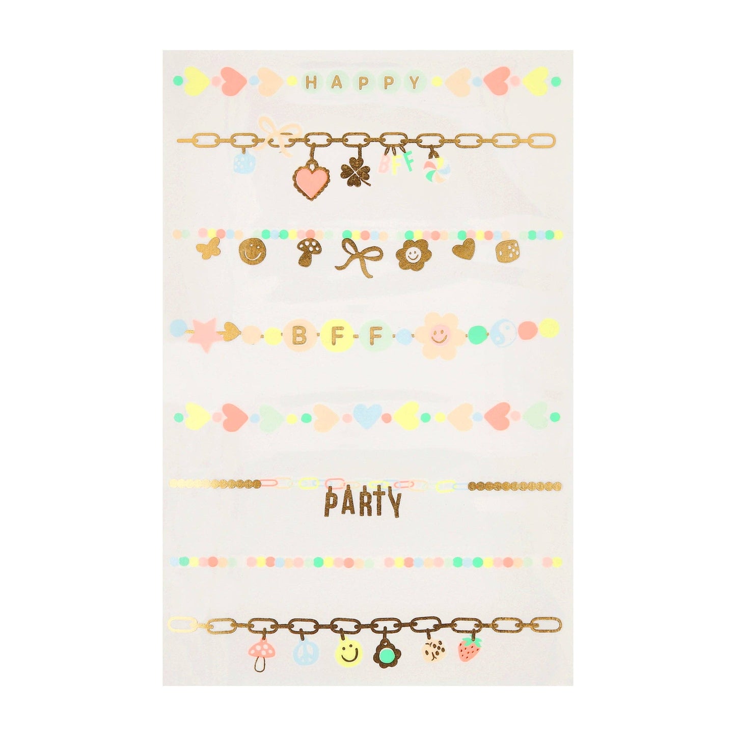 Charm Bracelet Temporary Tattoos