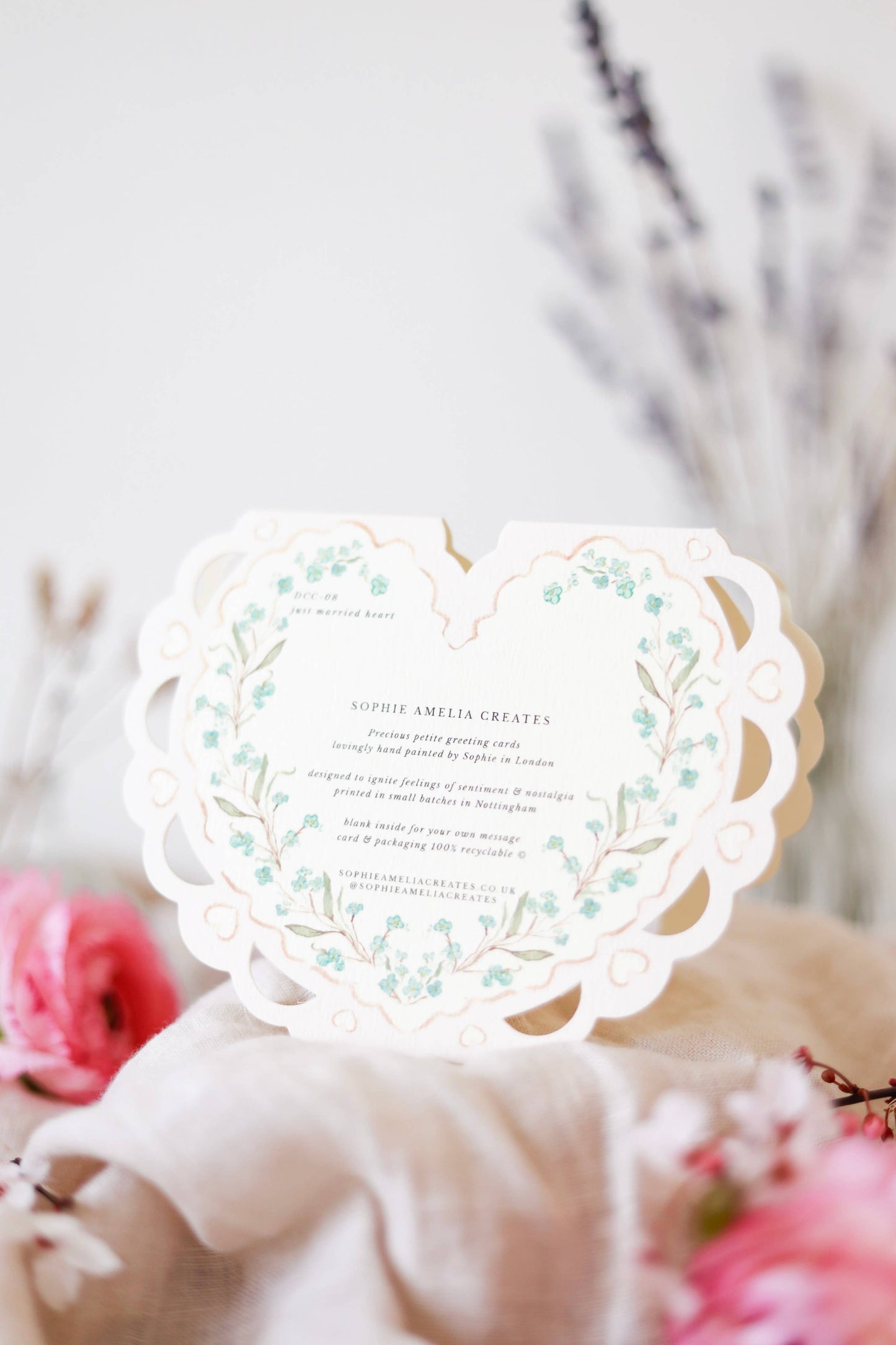 Just married - heart card