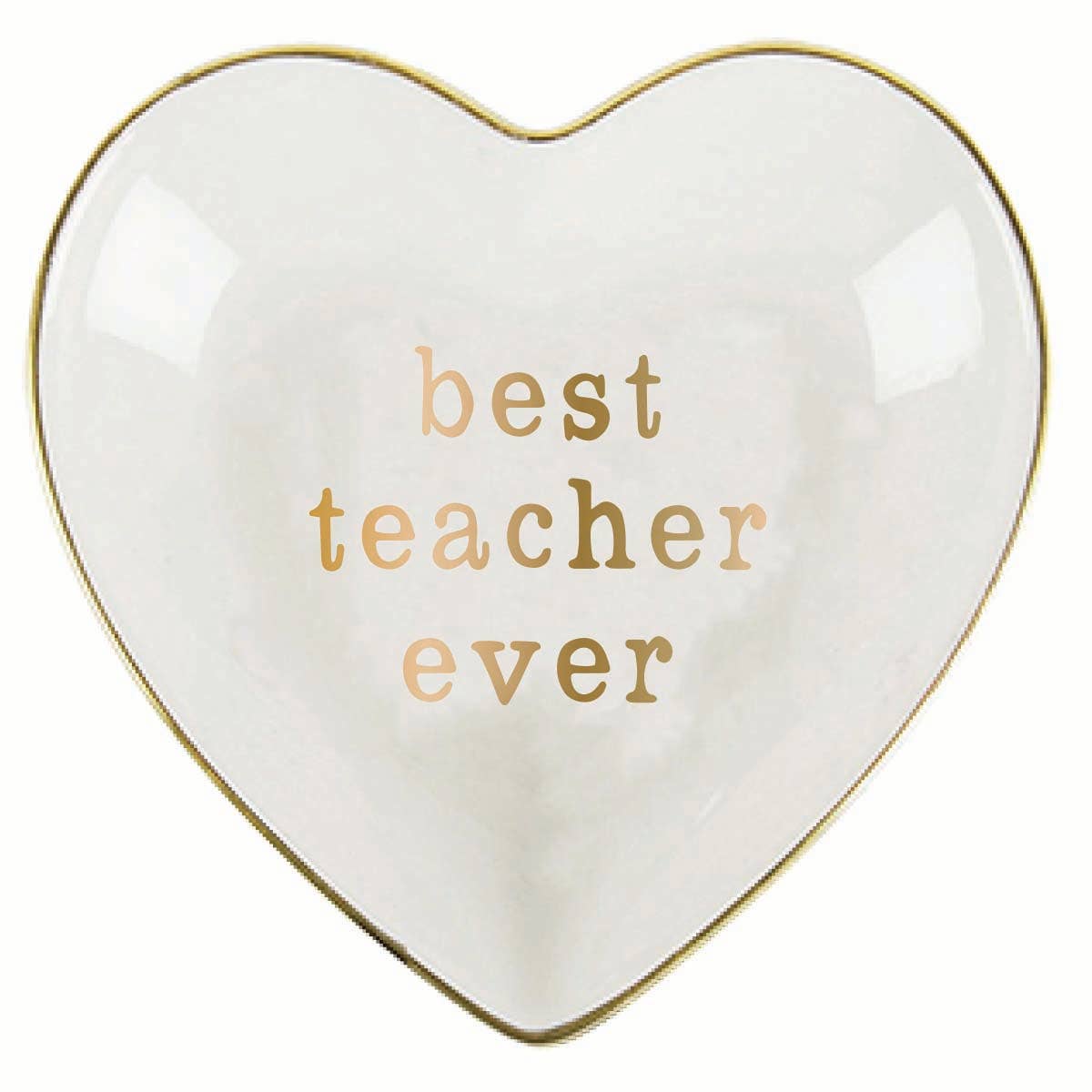 Ceramic Trinket Tray | Best Teacher Ever Trinket Dish