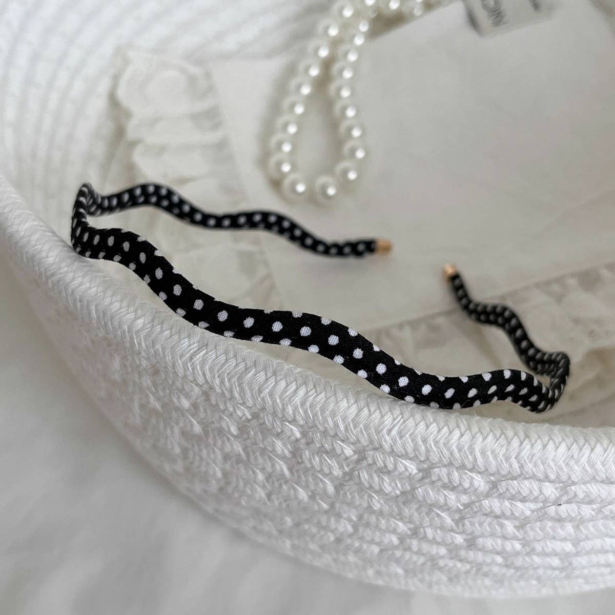 Polka Dot Wavy Thin Headband