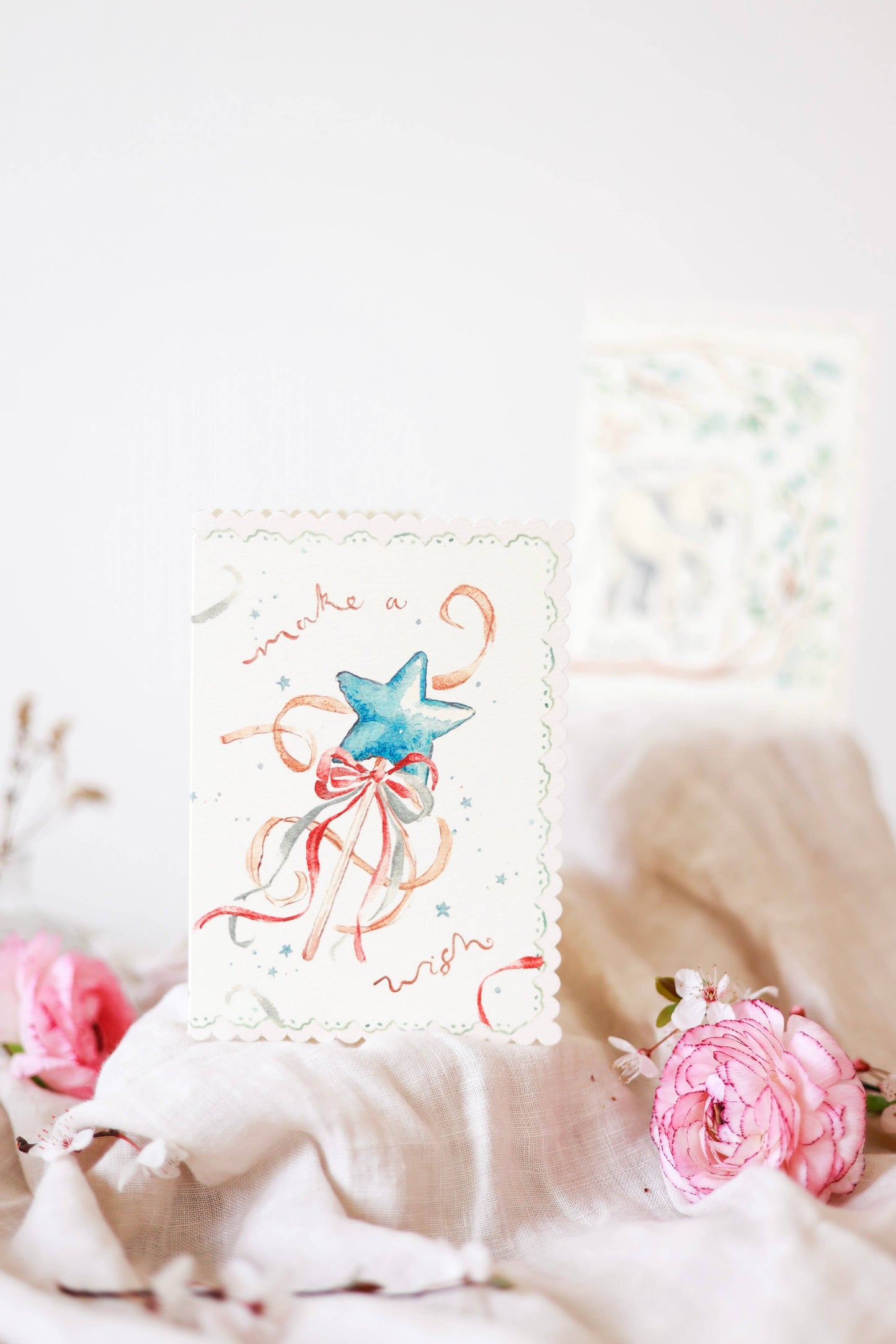Make a wish - scalloped edge card
