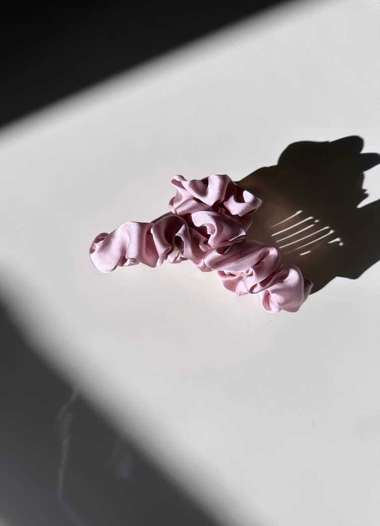 Satin Soft Ruffle Claw Clip