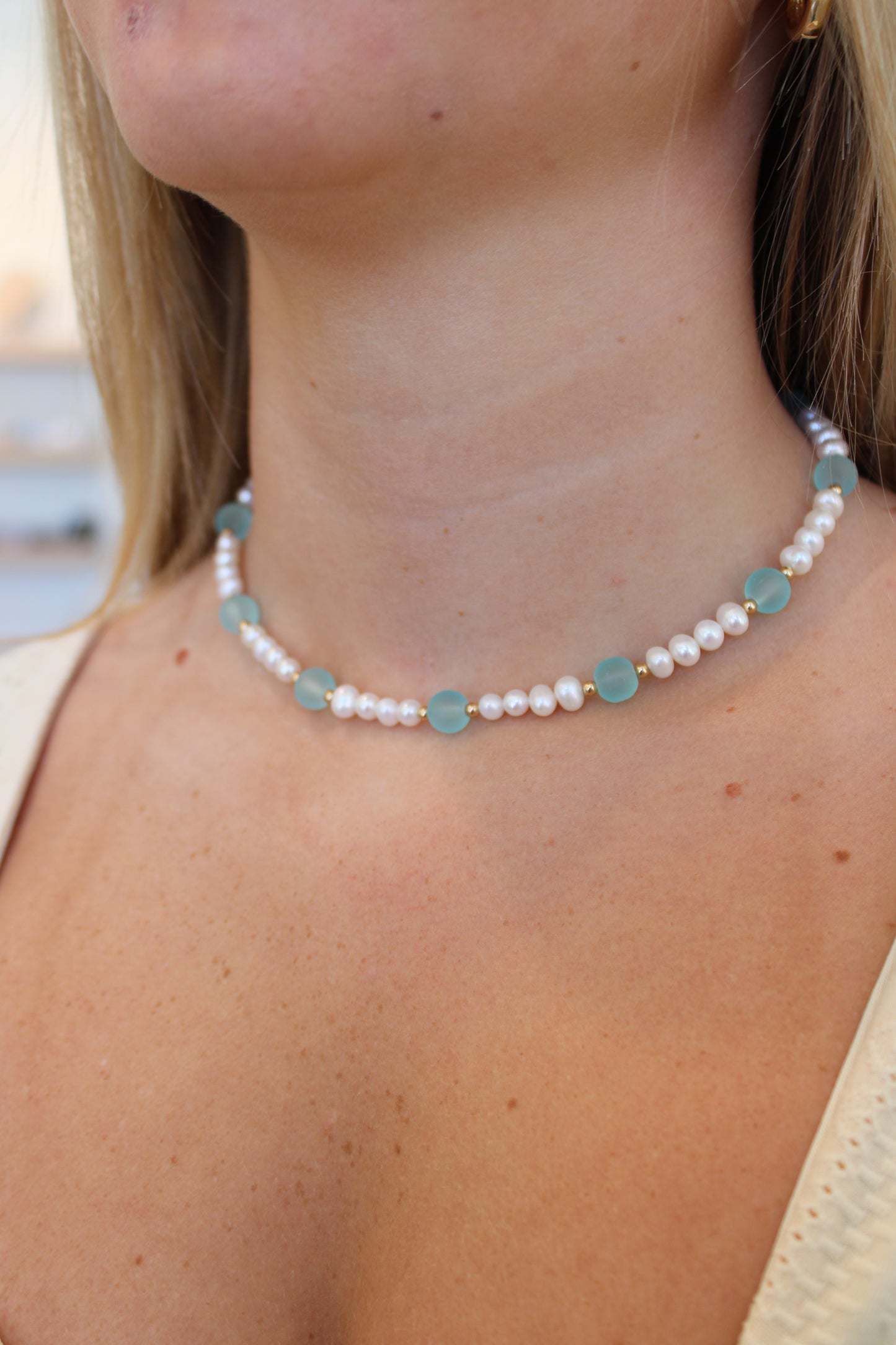 Sea Glass & Pearl Treasures Necklace