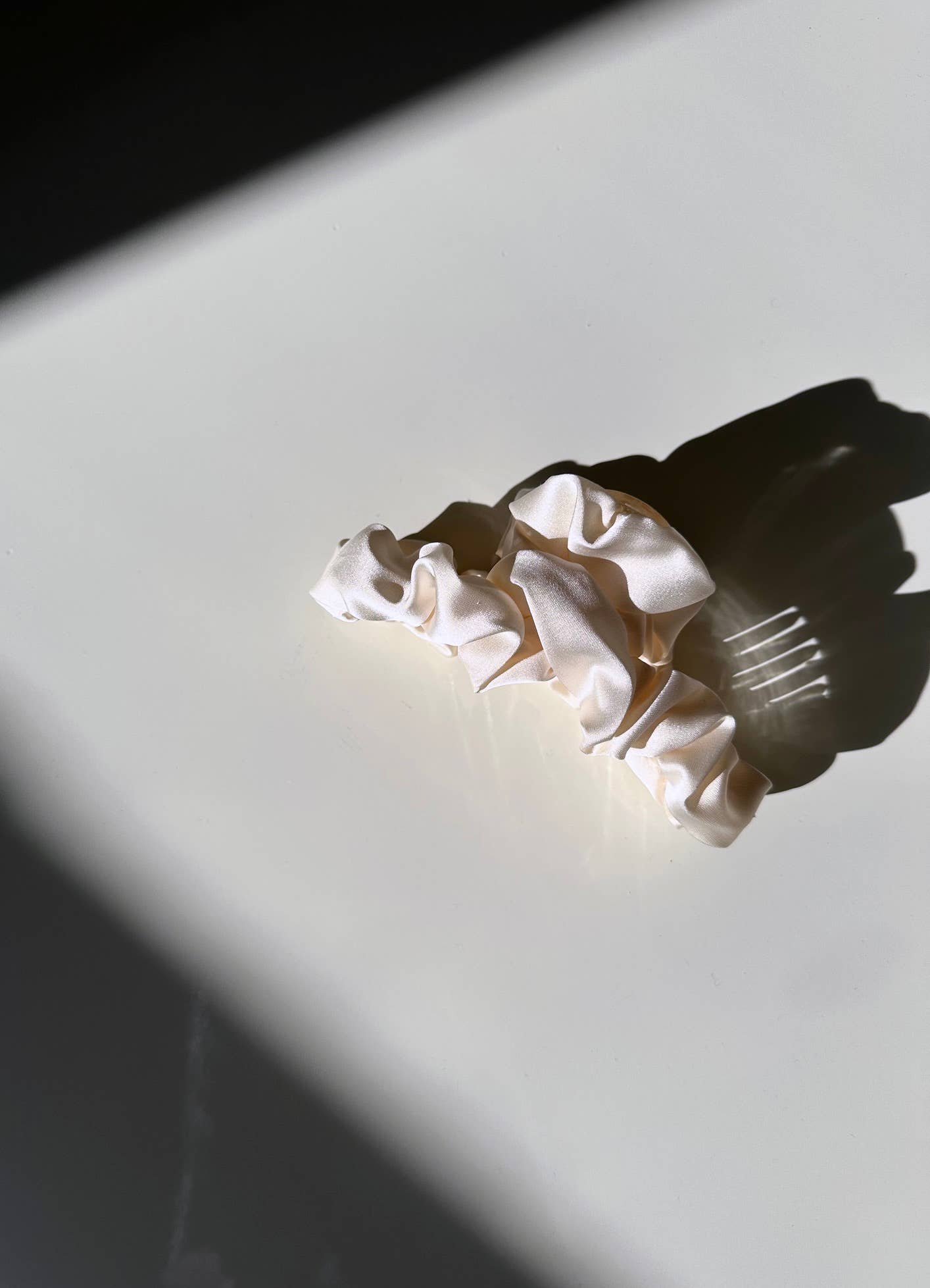 Satin Soft Ruffle Claw Clip