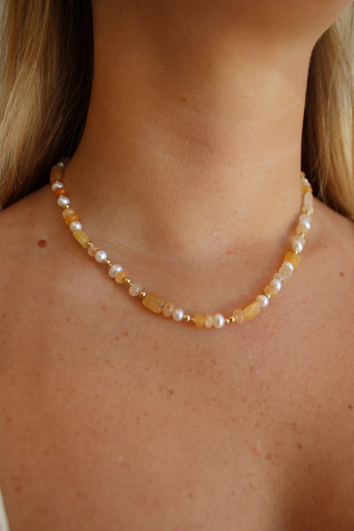 Golden Honey Gemstone Necklace