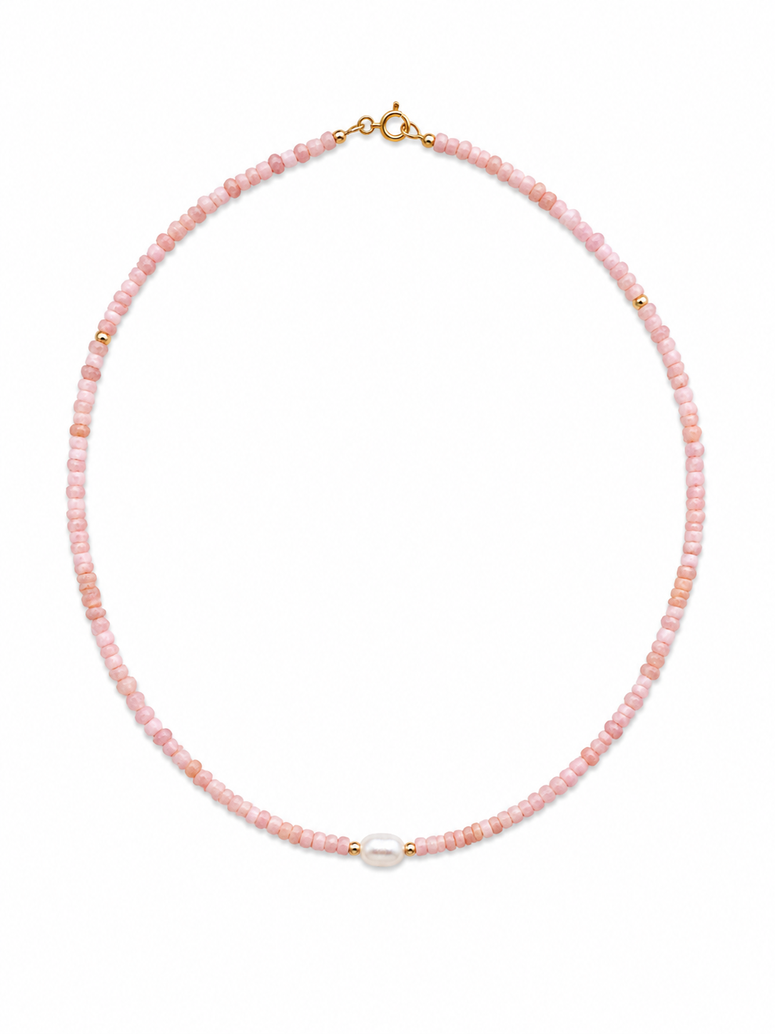 Pearl Blush Gemstone Necklace