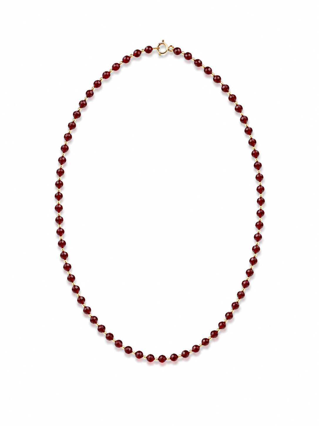 Crimson Ember Gemstone Necklace