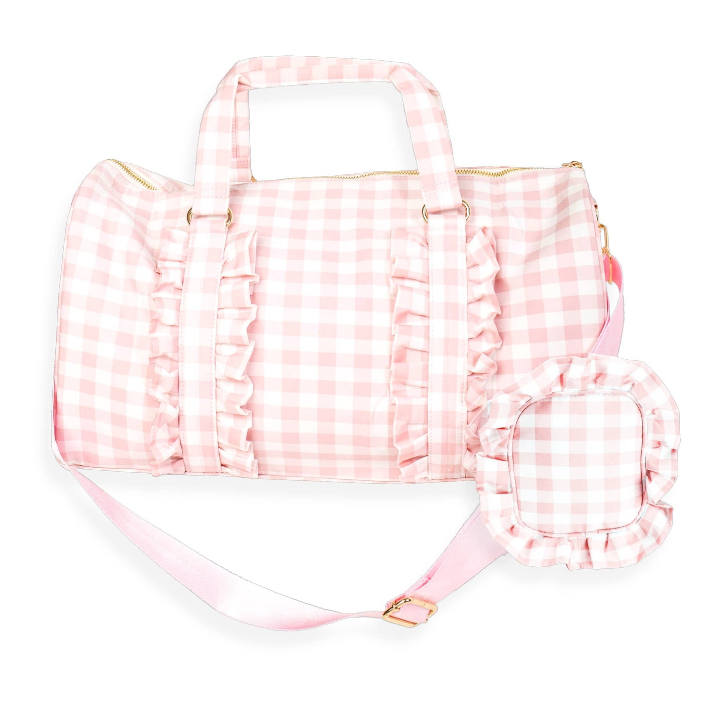 Ruffle Travel Bag + Pouch Set