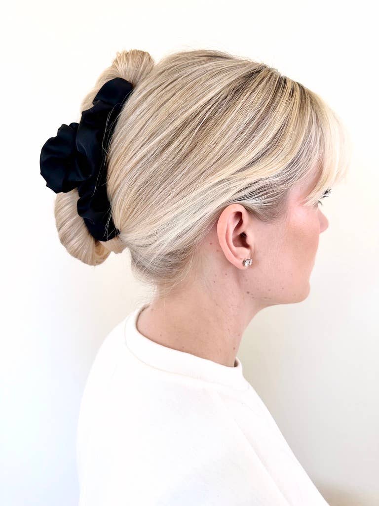 Satin Soft Ruffle Claw Clip