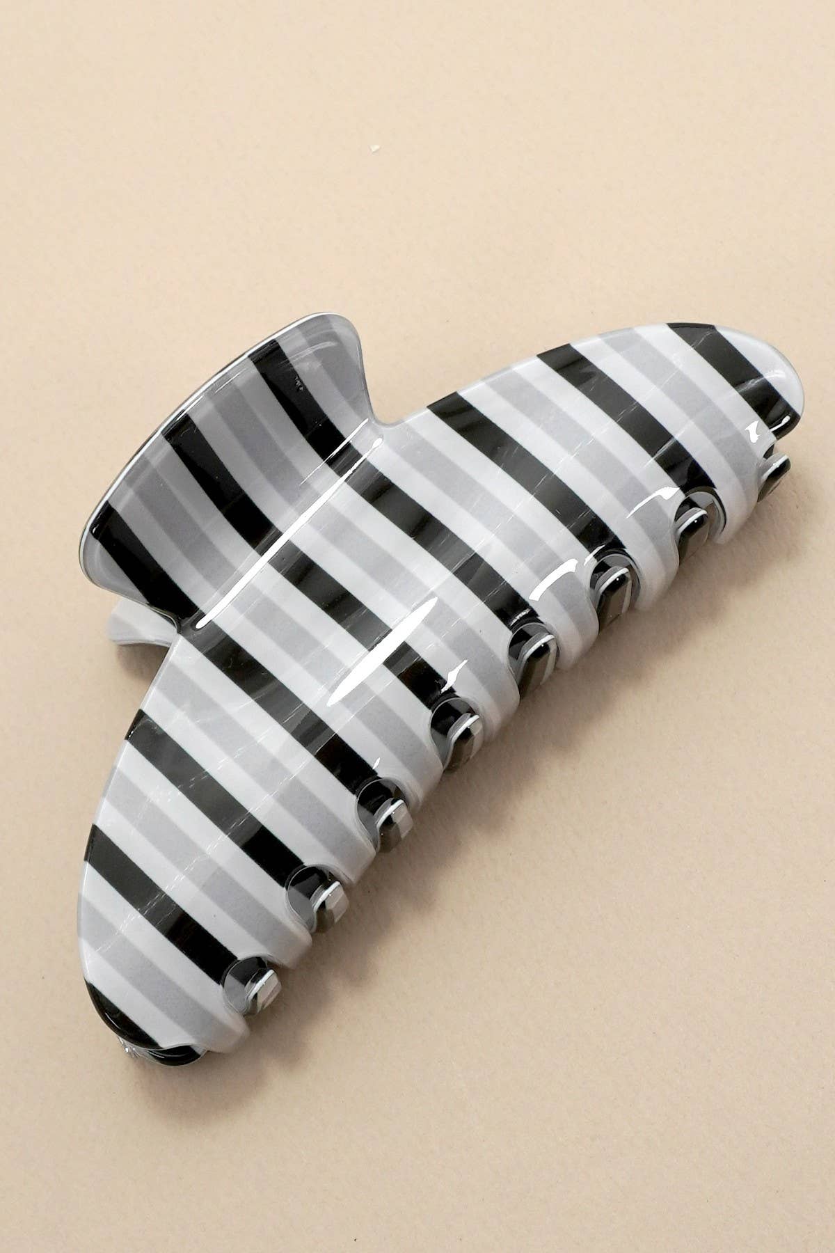 Stripe Hair Claw Clips