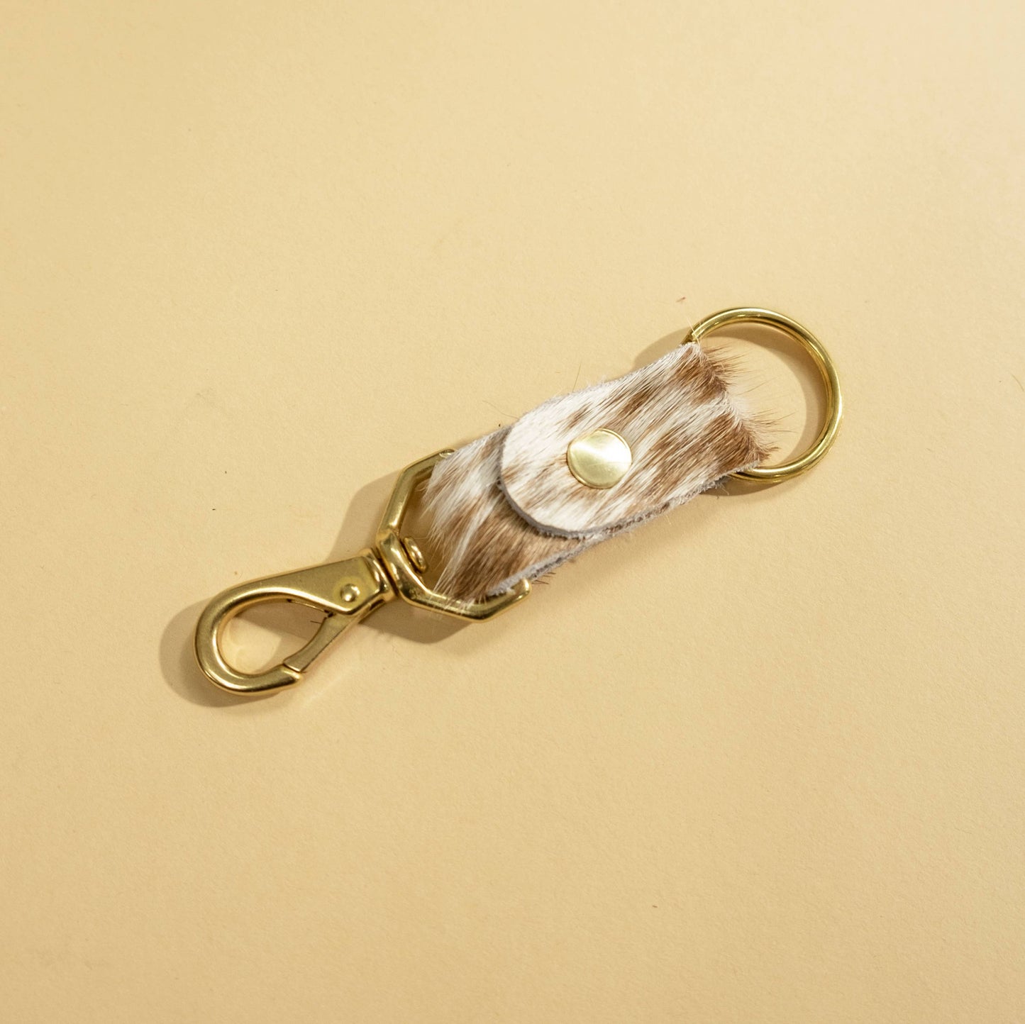 Keychain - Caramel Speckled Hair on Hide