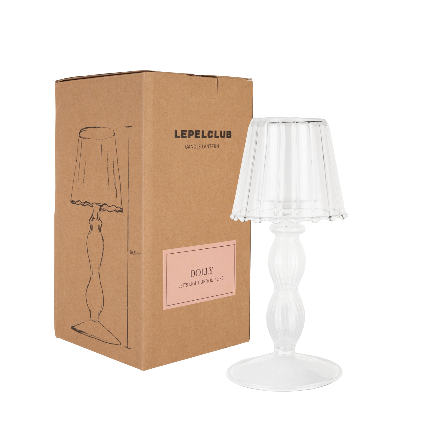 Dolly Candle Lantern - Clear
