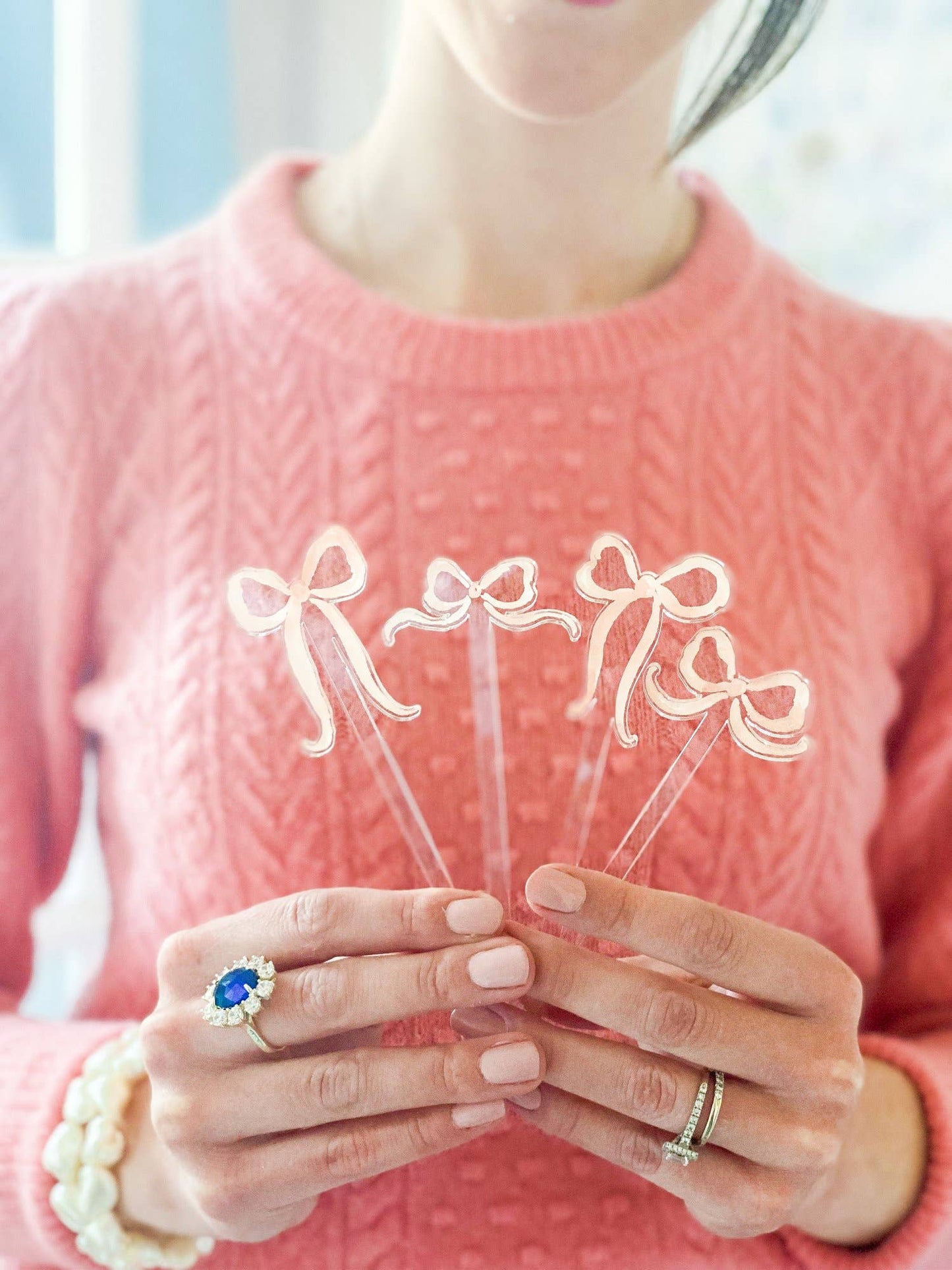 French Bows Watercolor Acrylic Stir Sticks