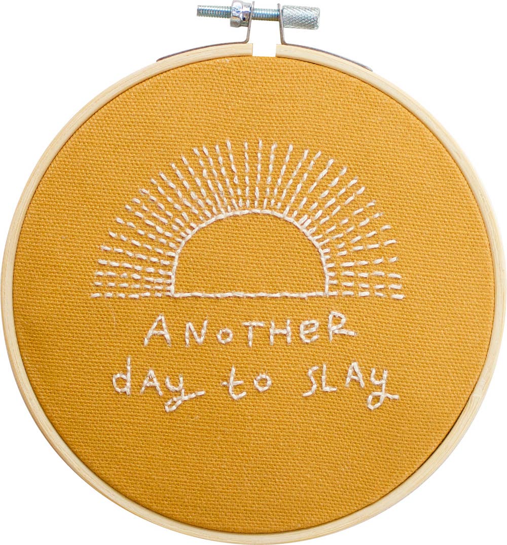 Another Day To Slay Embroidery Hoop Kit