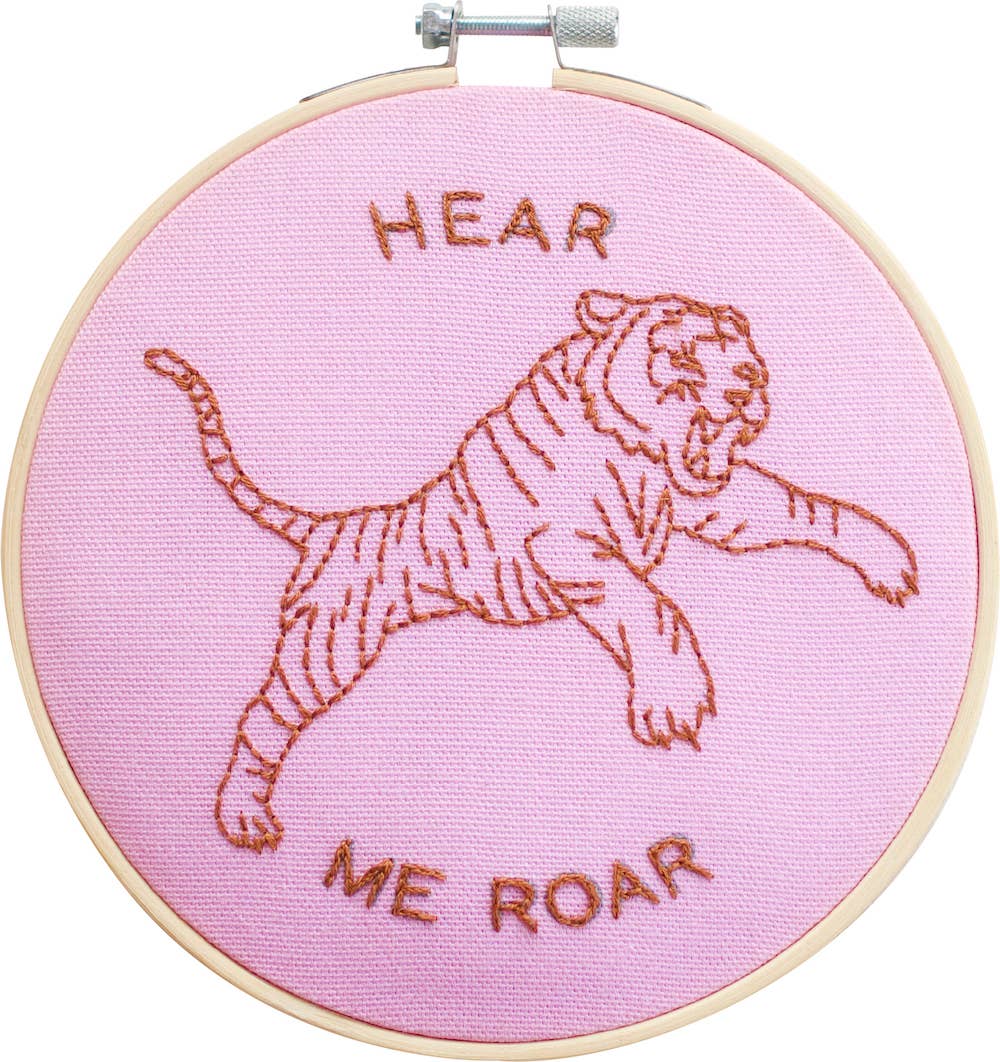 Hear Me Roar Embroidery Hoop Kit