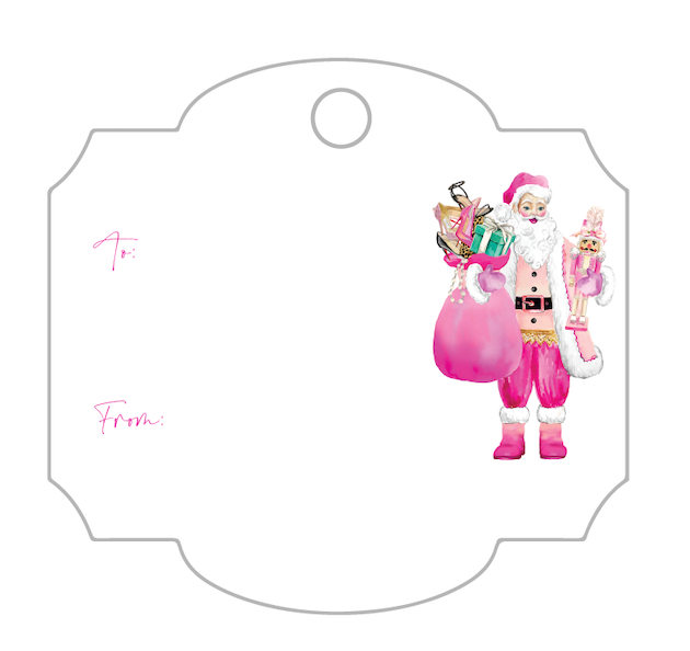 Couture Santa Writable Acrylic Gift Tag