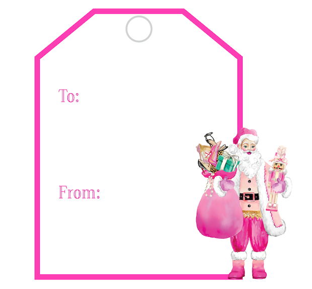 Couture Santa Writable Acrylic Gift Tag