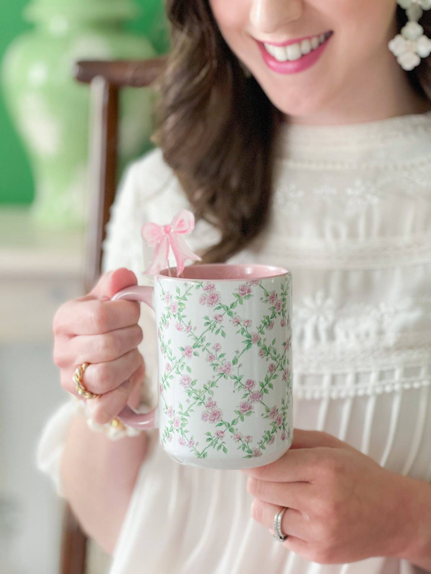 Primrose Trellis 15oz Tall Watercolor Mug