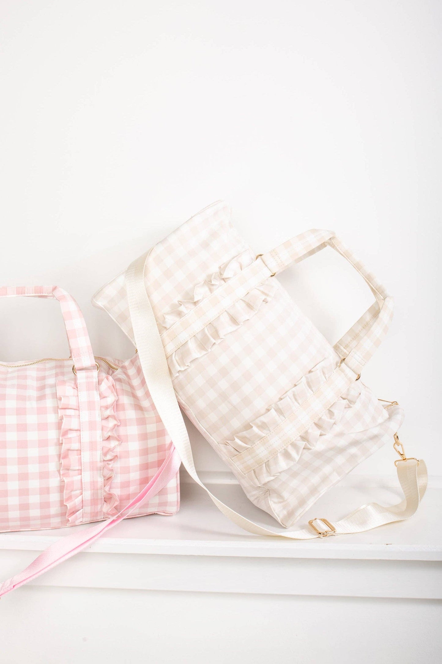 Ruffle Travel Bag + Pouch Set