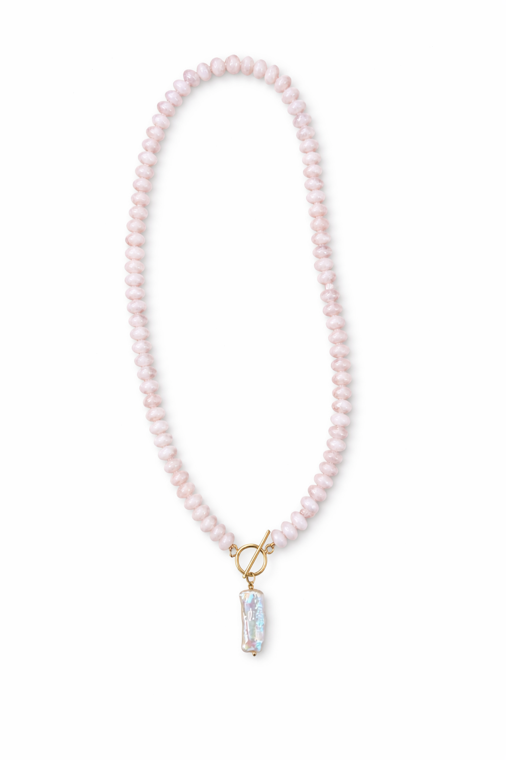 Rose Quartz Toggle Necklace