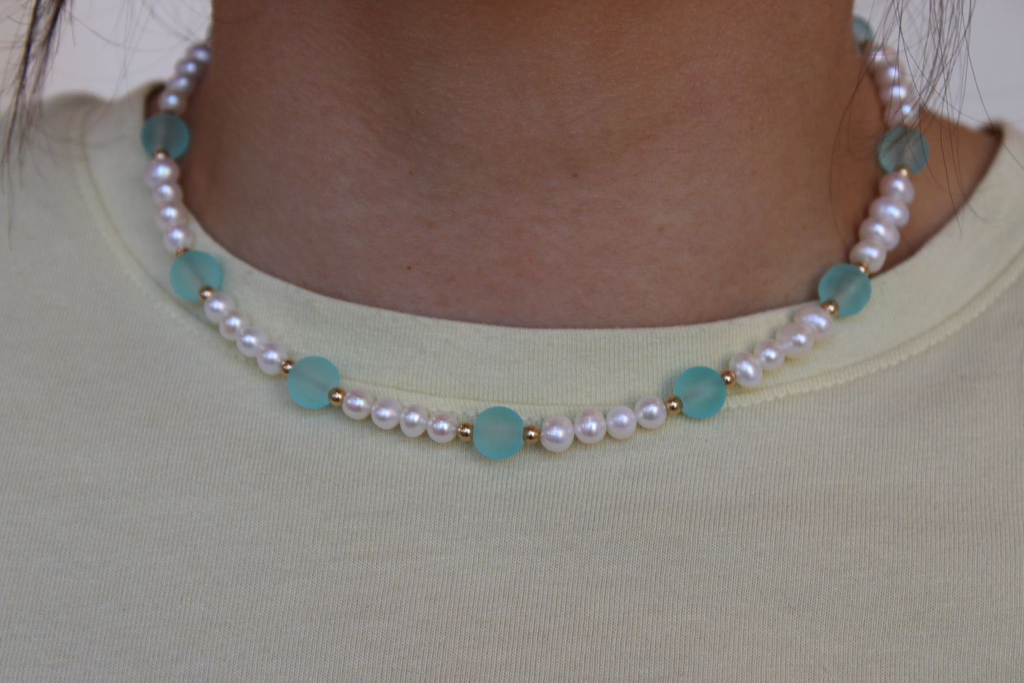 Sea Glass & Pearl Treasure Necklace