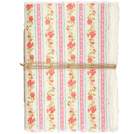 Striped French Floral Journal
