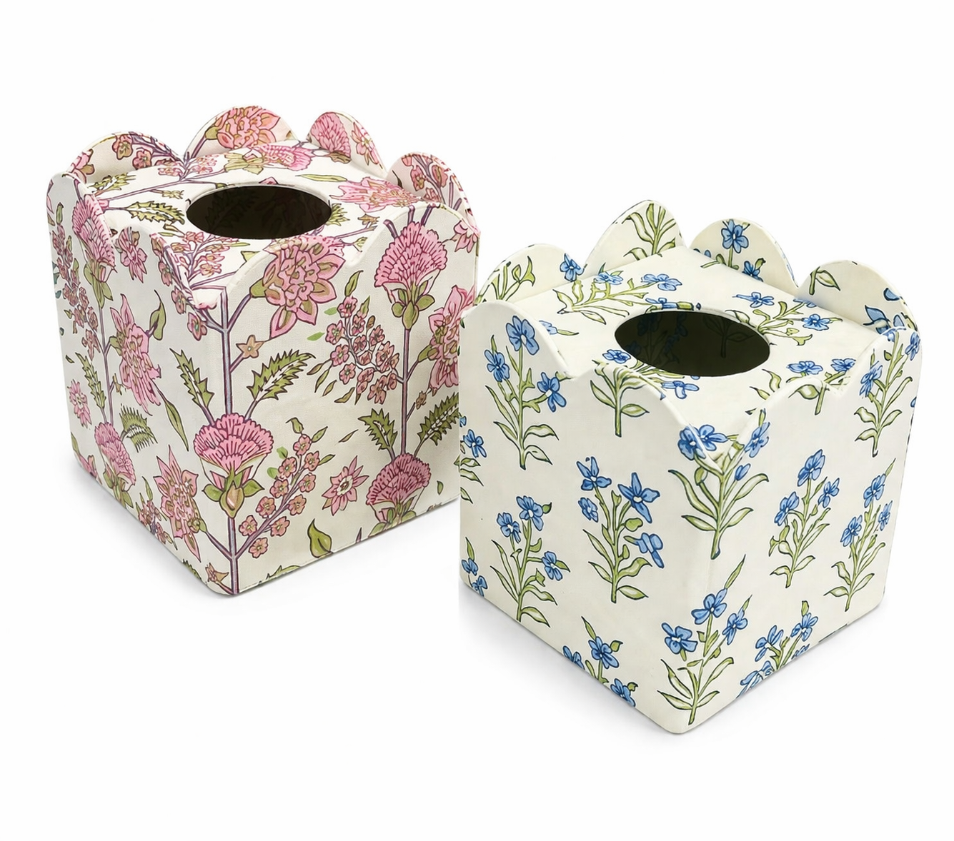 Handprint Tissue Box - Pink City Courtyard (Collapsible)
