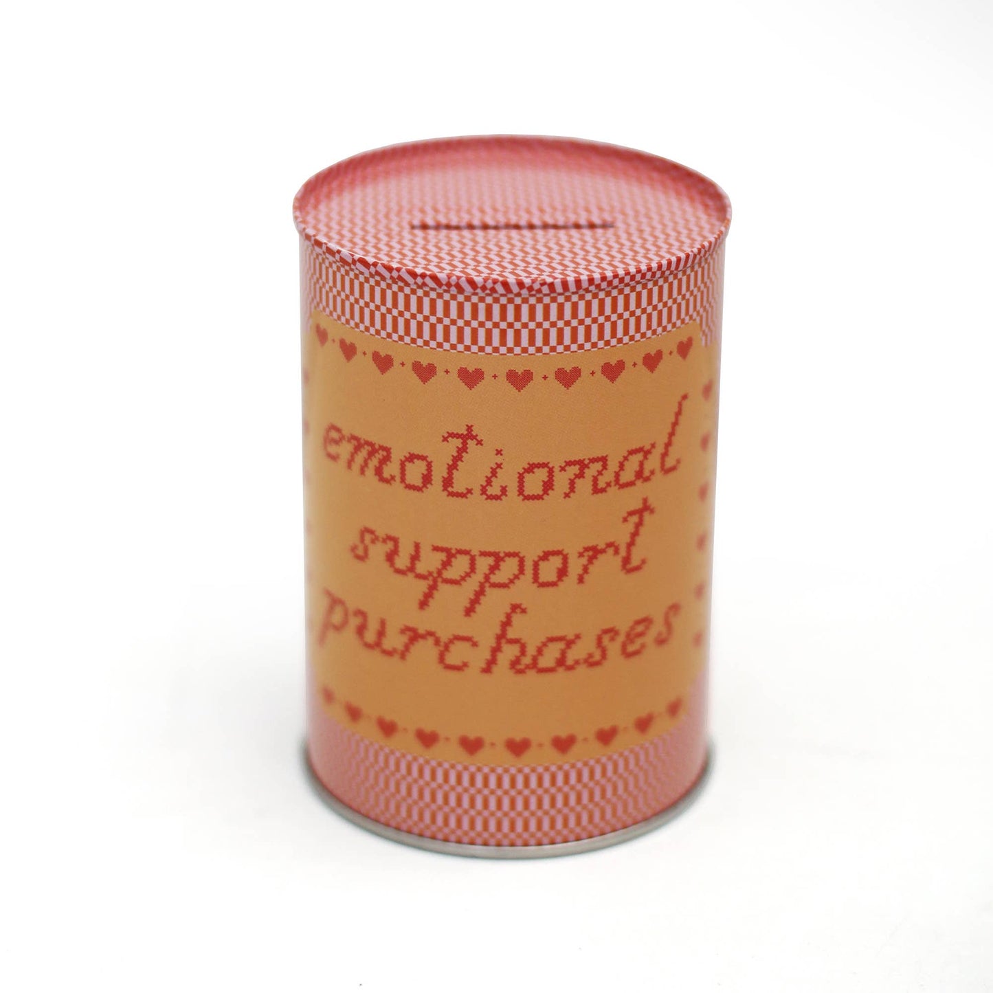 Emotional Support Purchases Decorative Tin Coin Bank