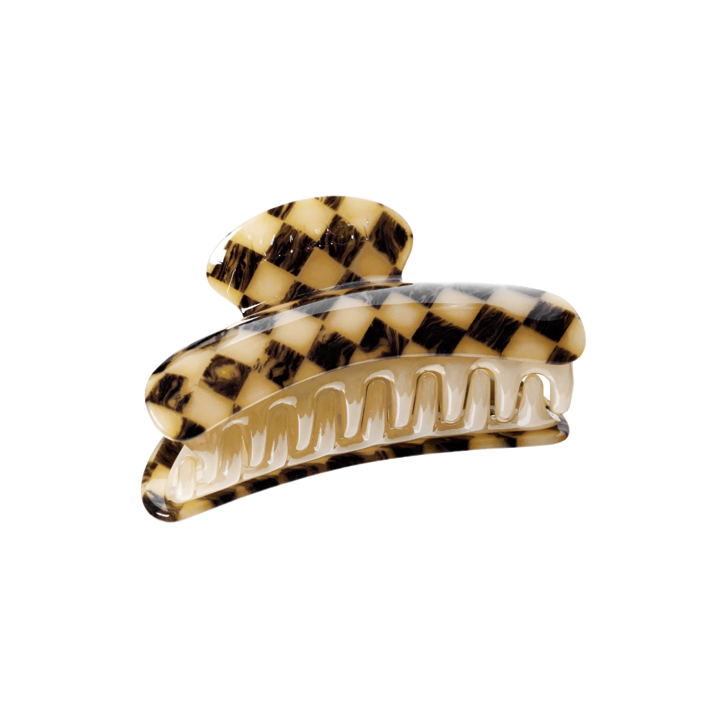 SuperClip Hair Claw — Faded Checker