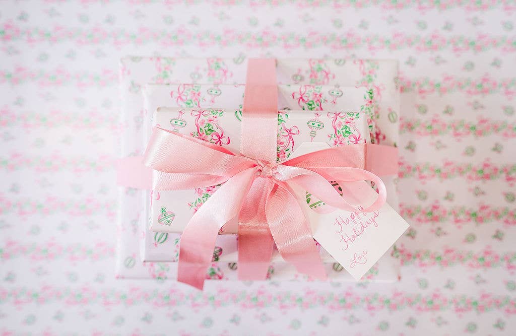 A Pink Christmas Wrapping Paper