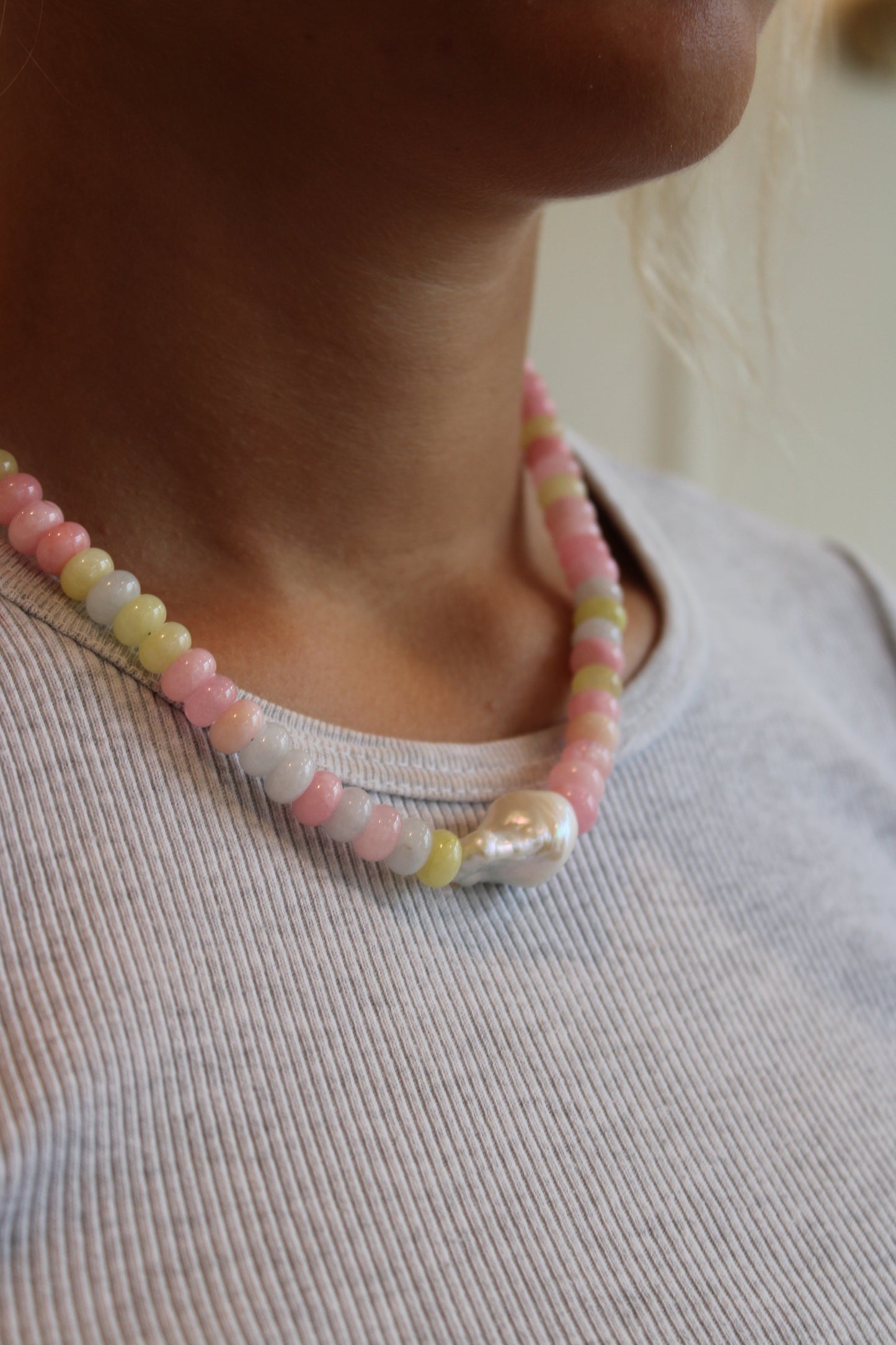 Cotton Candy Gemstone Necklace